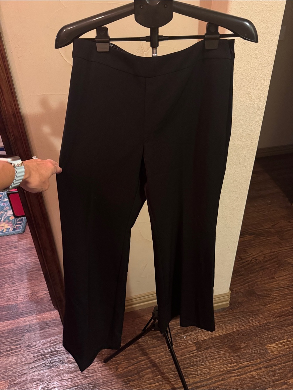 White House Black Market Black Wide-Leg Dress Pants